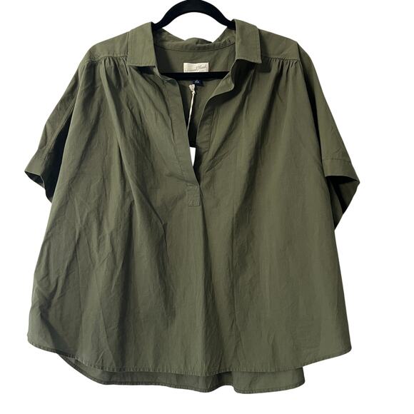 Universal Thread Women's Plus Size Olive Green Pullover Blouse - Size 2X - NWT - Picture 1 of 8